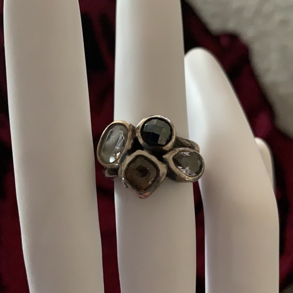 Silpada 4 Stone Ring R2206 Wine Flight. - Picture 7 of 14